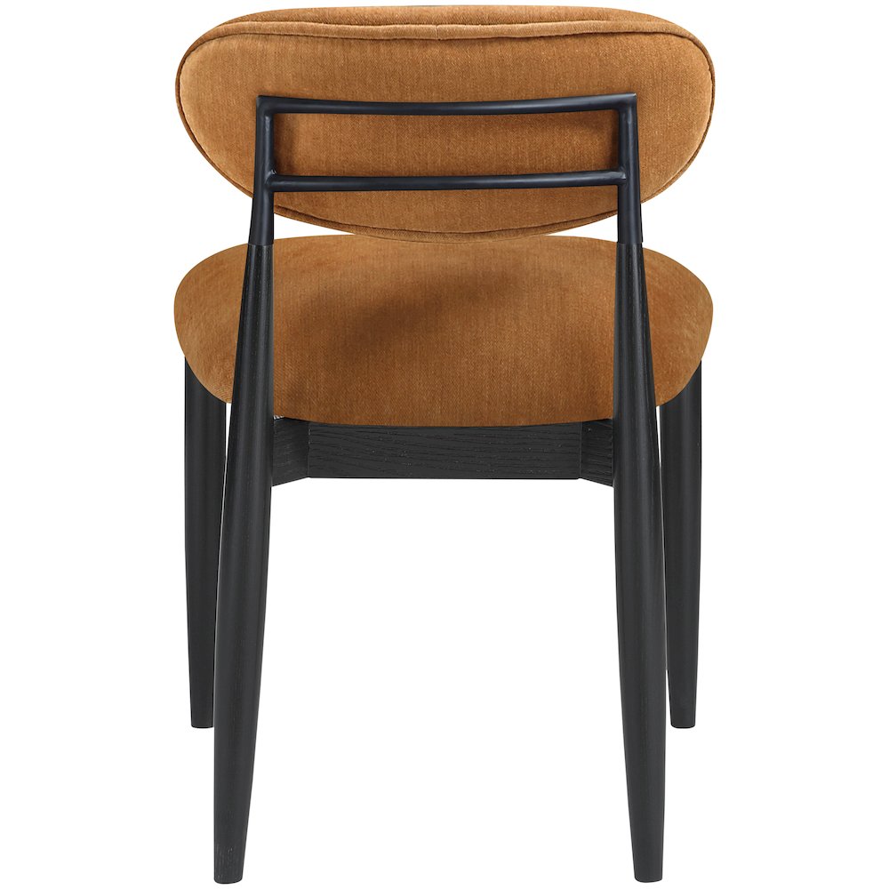 Riccio Cognac Performance Fabric Upholstered Dining Side Chair, Set of 2. Picture 4