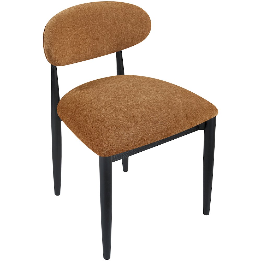 Riccio Cognac Performance Fabric Upholstered Dining Side Chair, Set of 2. Picture 5