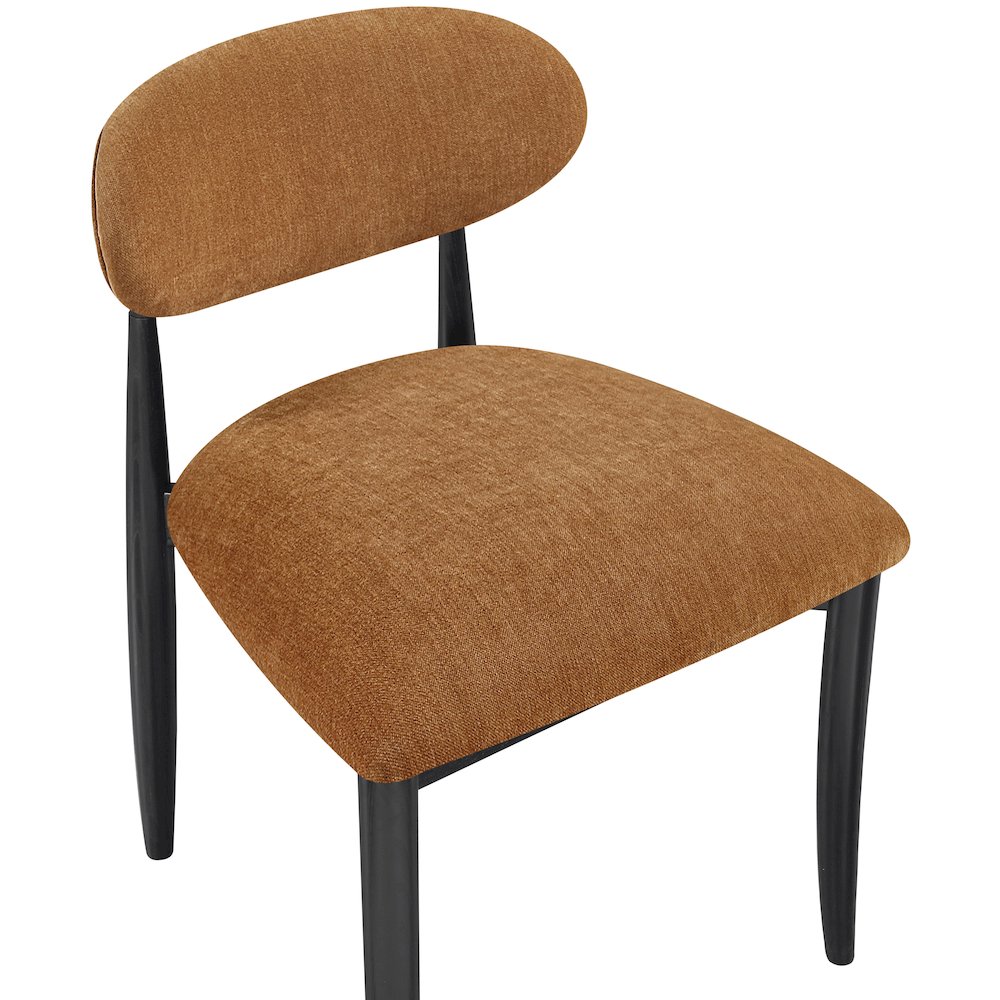 Riccio Cognac Performance Fabric Upholstered Dining Side Chair, Set of 2. Picture 6