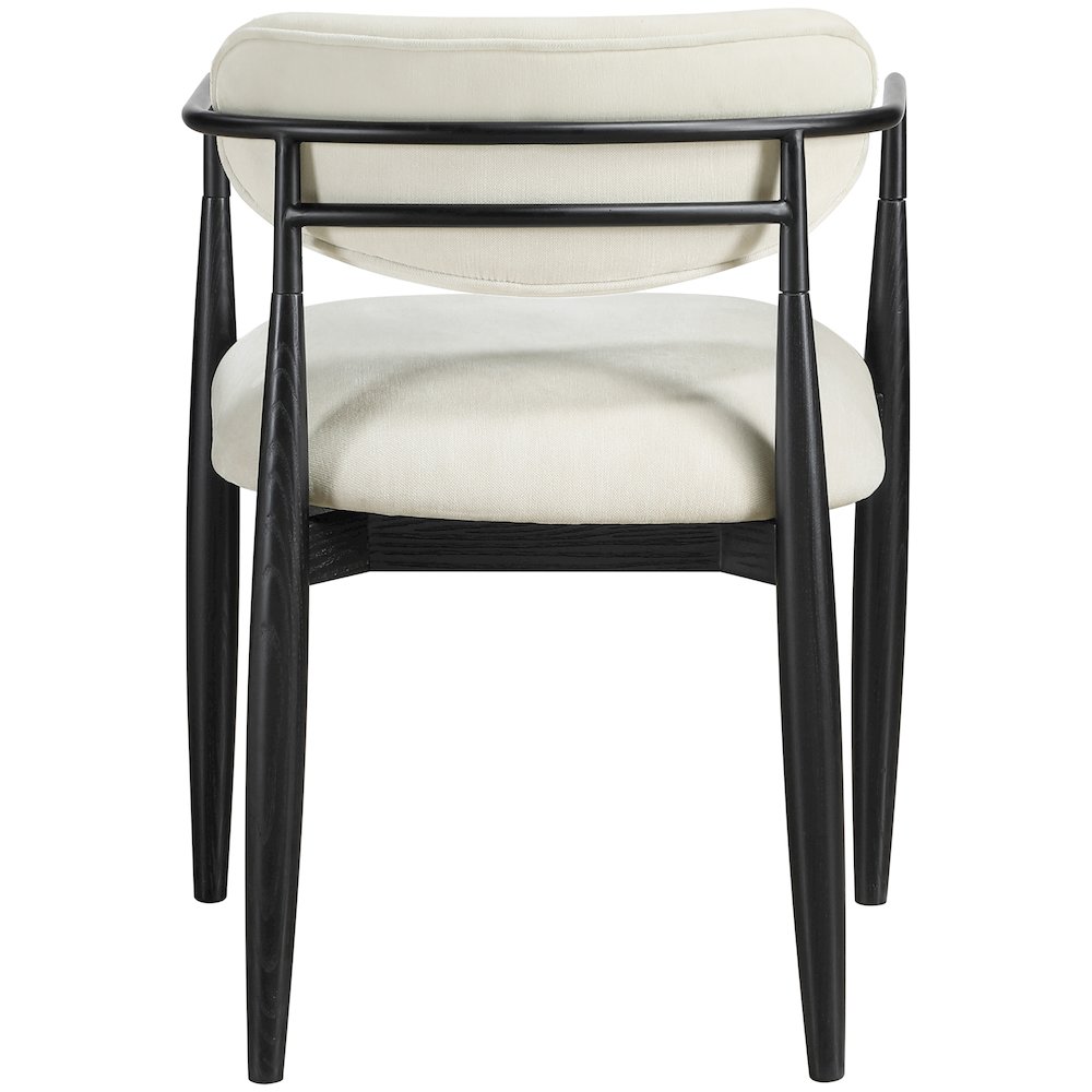 Riccio Cream Performance Fabric Upholstered Dining Arm Chair, Set of 2. Picture 5