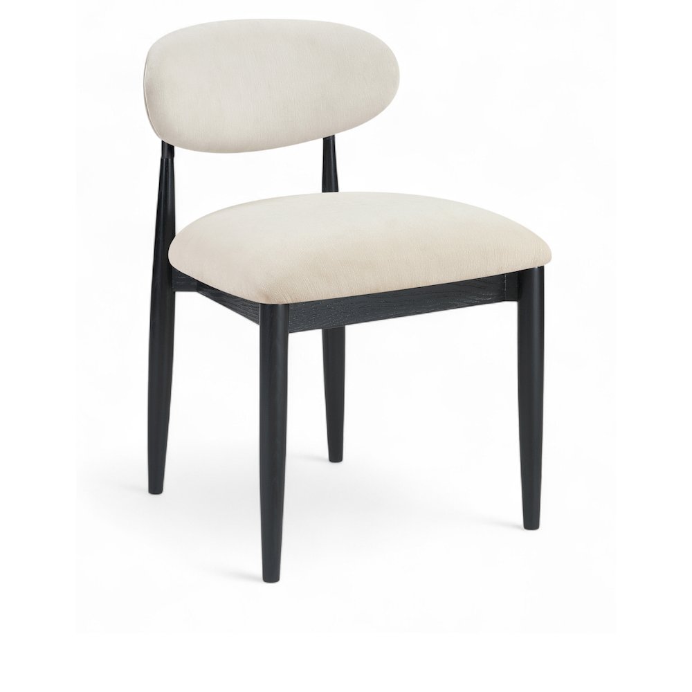 Riccio Cream Performance Fabric Upholstered Dining Side Chair, Set of 2. Picture 2