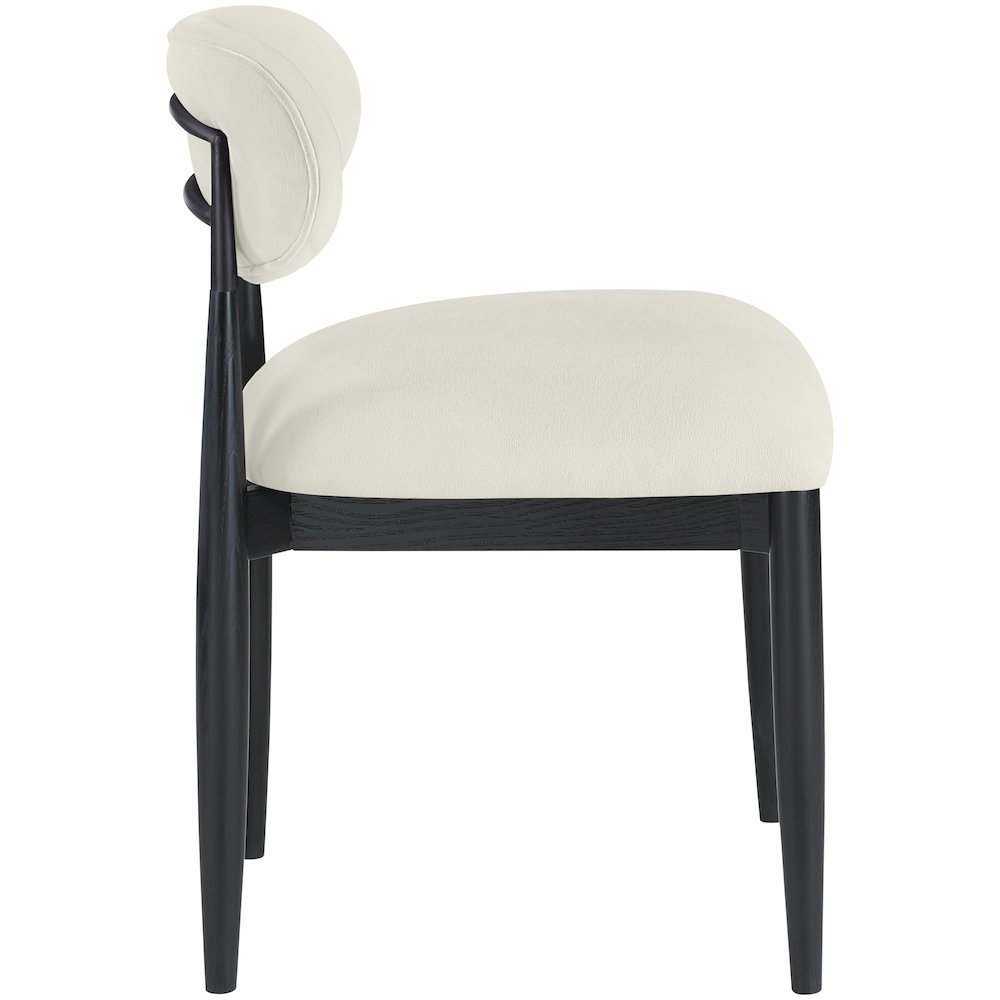 Riccio Cream Performance Fabric Upholstered Dining Side Chair, Set of 2. Picture 3