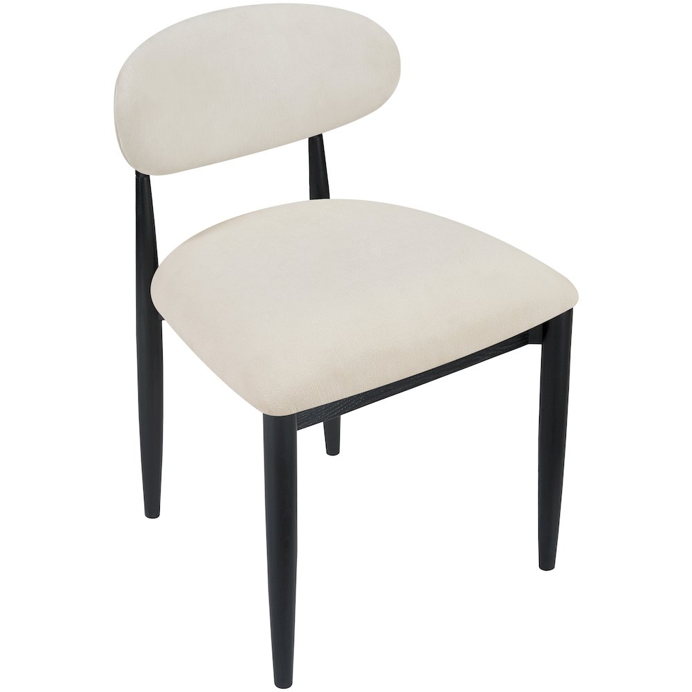Riccio Cream Performance Fabric Upholstered Dining Side Chair, Set of 2. Picture 5