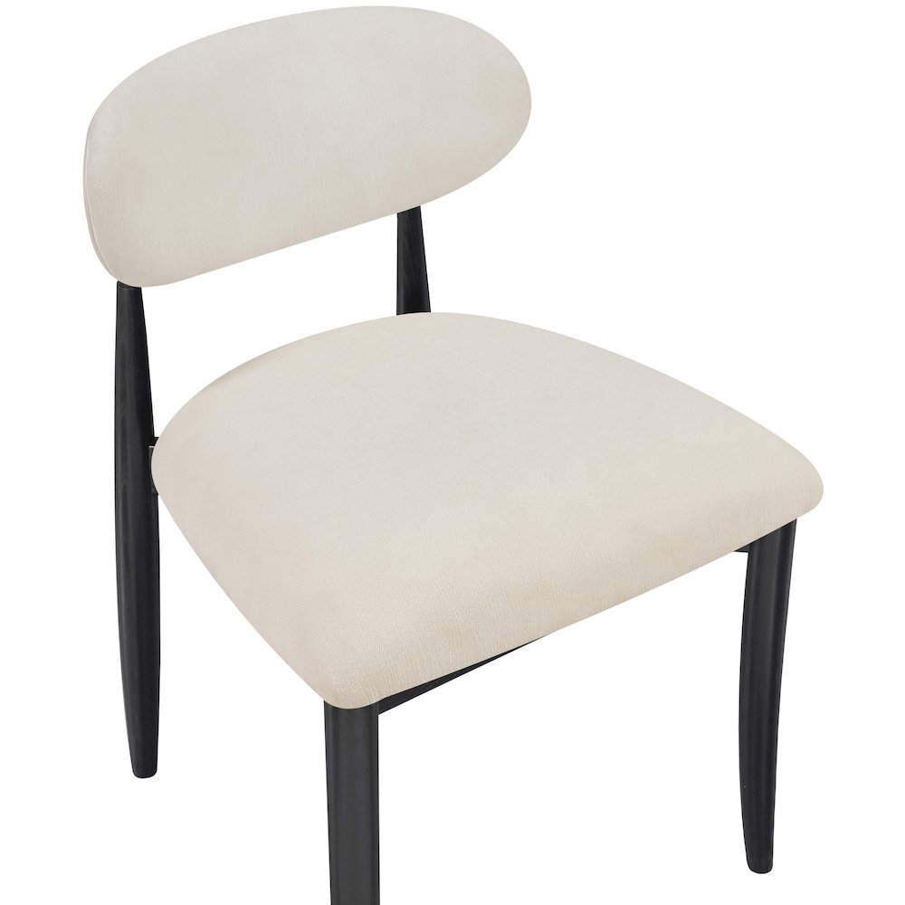 Riccio Cream Performance Fabric Upholstered Dining Side Chair, Set of 2. Picture 6