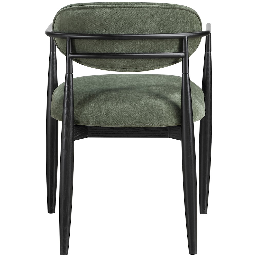 Riccio Olive Performance Fabric Upholstered Dining Arm Chair, Set of 2. Picture 5