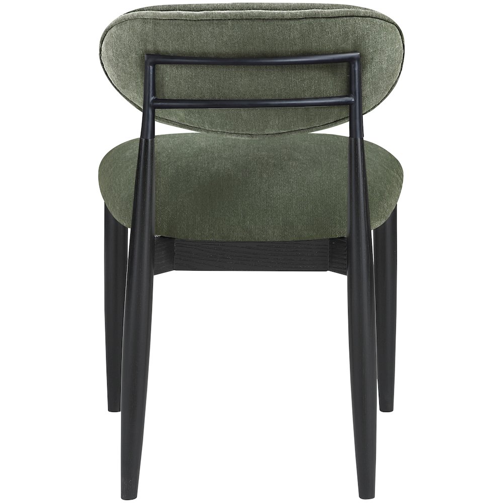 Riccio Olive Performance Fabric Upholstered Dining Side Chair, Set of 2. Picture 4