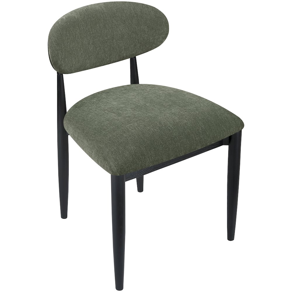 Riccio Olive Performance Fabric Upholstered Dining Side Chair, Set of 2. Picture 5
