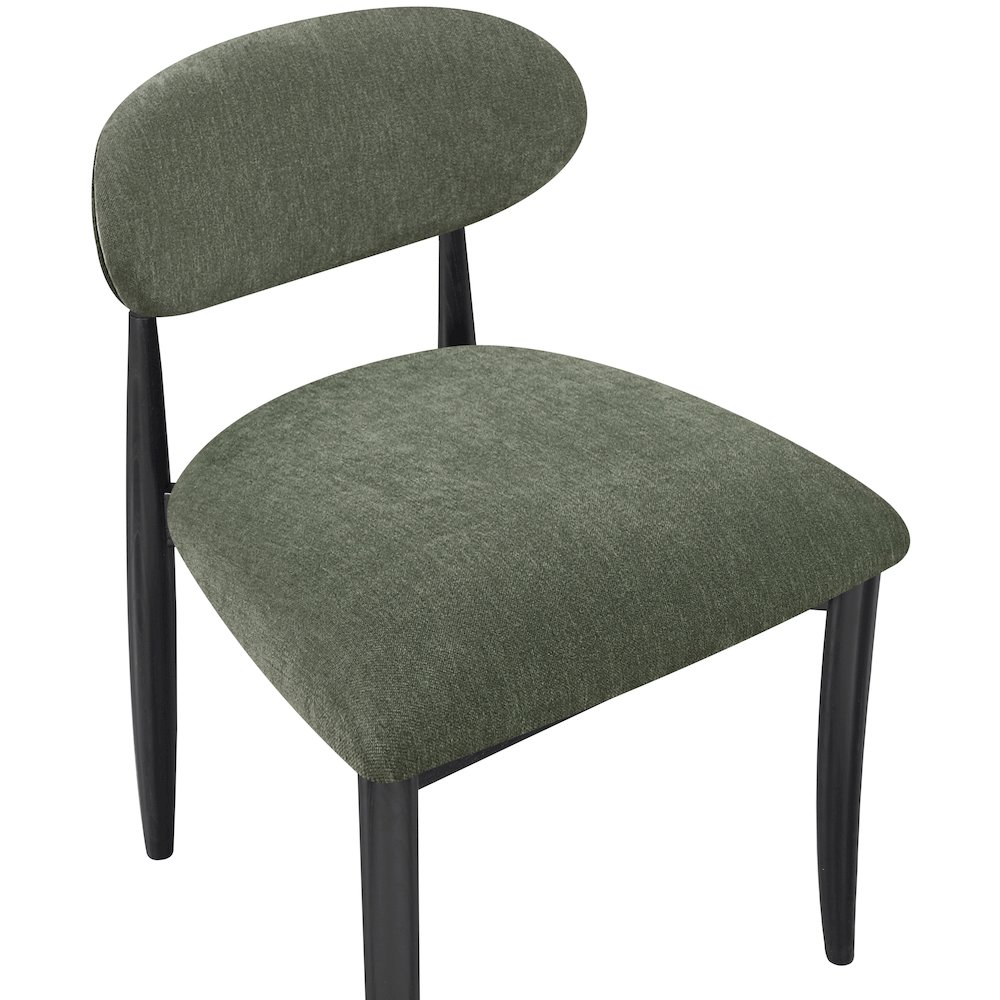 Riccio Olive Performance Fabric Upholstered Dining Side Chair, Set of 2. Picture 6