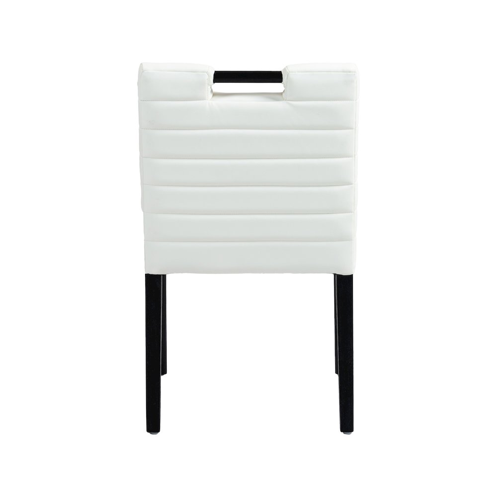 Aimee Cream Vegan Leather Dining Side Chair, Set of 2. Picture 5