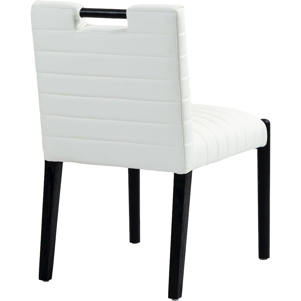 Aimee Cream Vegan Leather Dining Side Chair, Set of 2. Picture 6