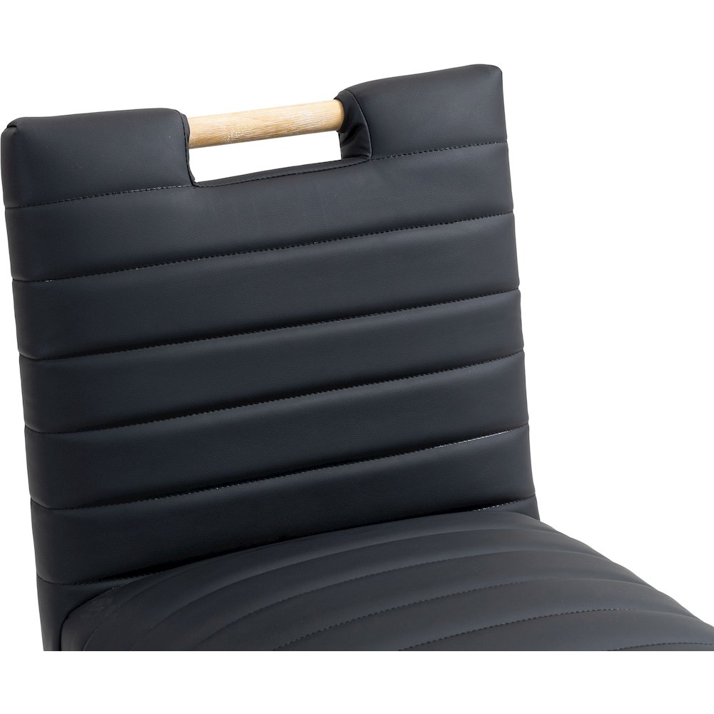 Aimee Black Vegan Leather Counter Stool. Picture 8