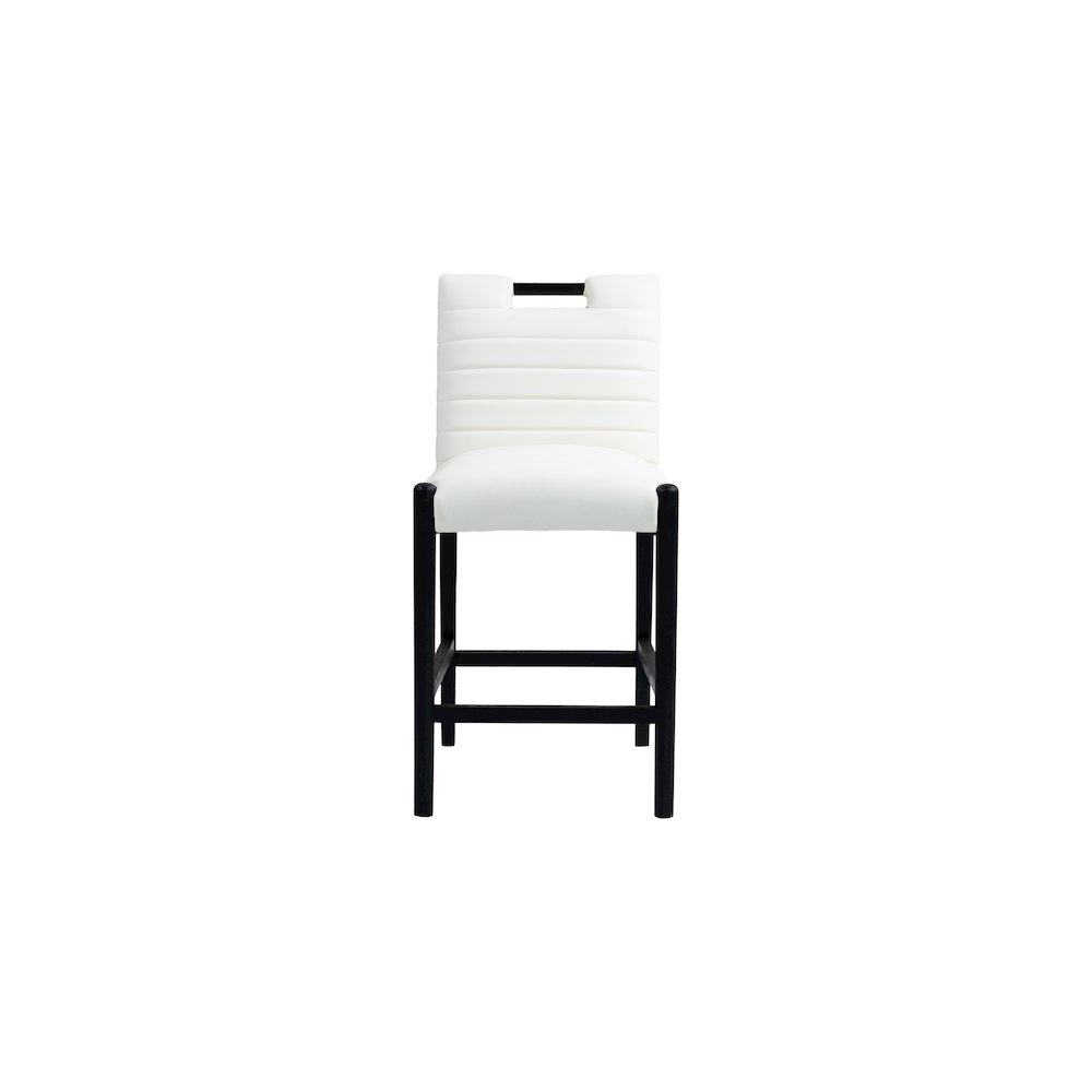 Aimee Cream Vegan Leather Counter Stool. Picture 3