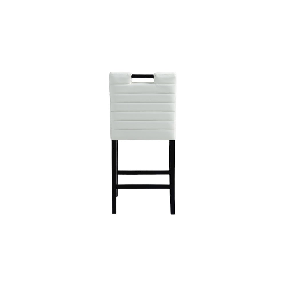 Aimee Cream Vegan Leather Counter Stool. Picture 5