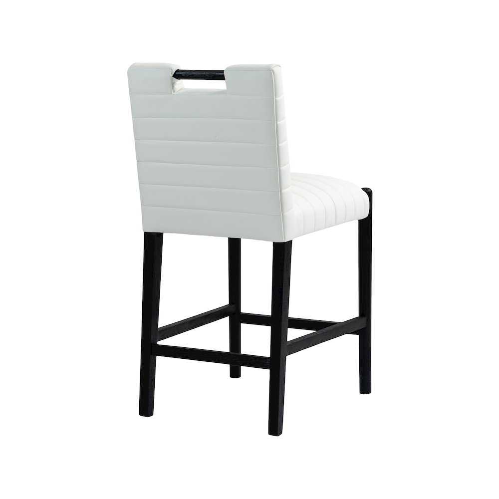 Aimee Cream Vegan Leather Counter Stool. Picture 6