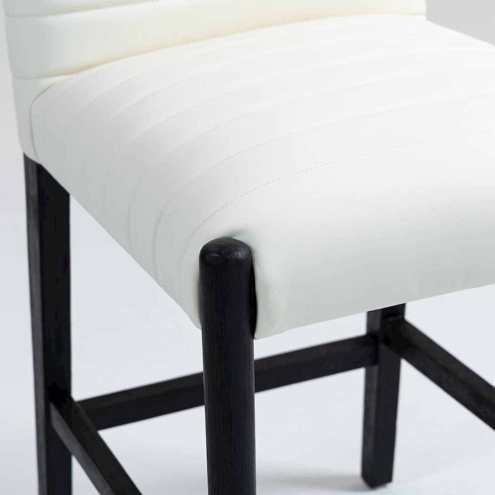 Aimee Cream Vegan Leather Counter Stool. Picture 7