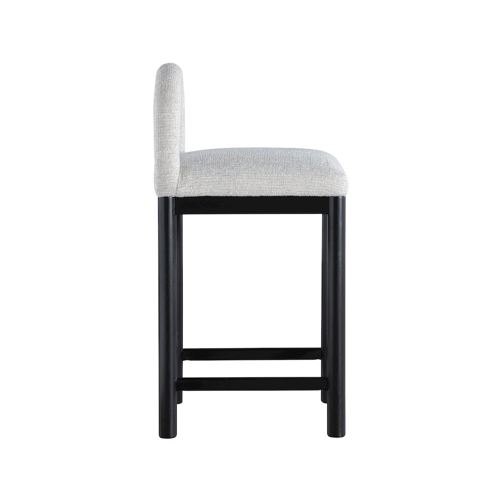 Conrad Grey Linen Textured Fabric Counter Stool. Picture 4