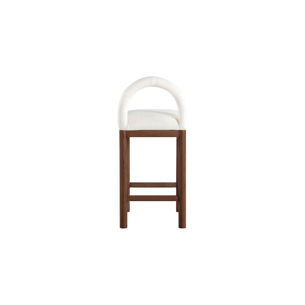 Conrad Cream Linen Textured Fabric Counter Stool. Picture 5