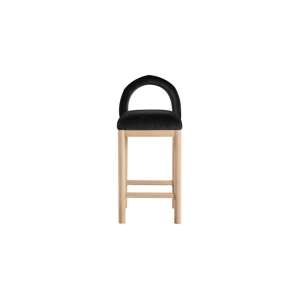 Conrad Black Velvet Counter Stool. Picture 3