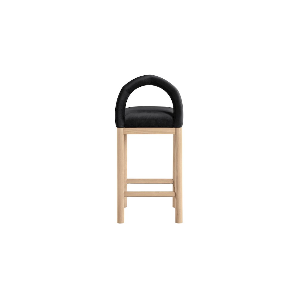 Conrad Black Velvet Counter Stool. Picture 5