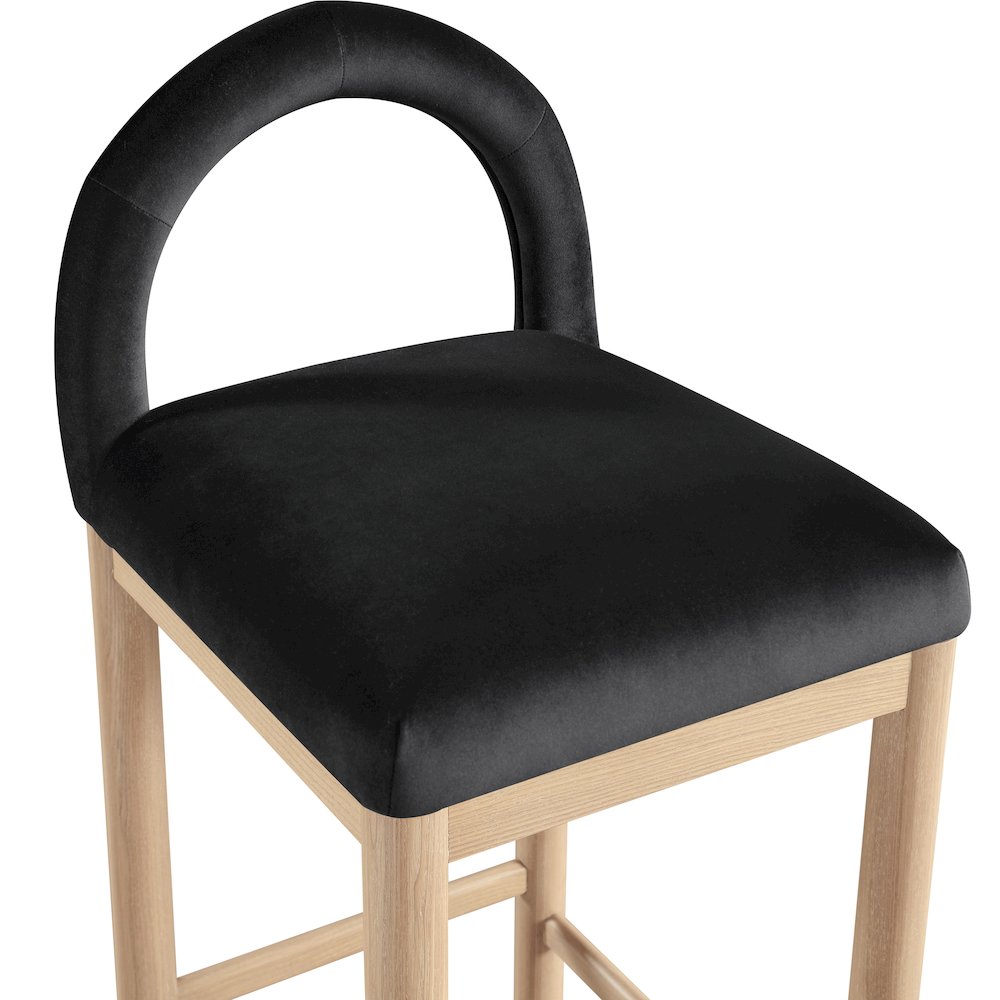Conrad Black Velvet Counter Stool. Picture 6