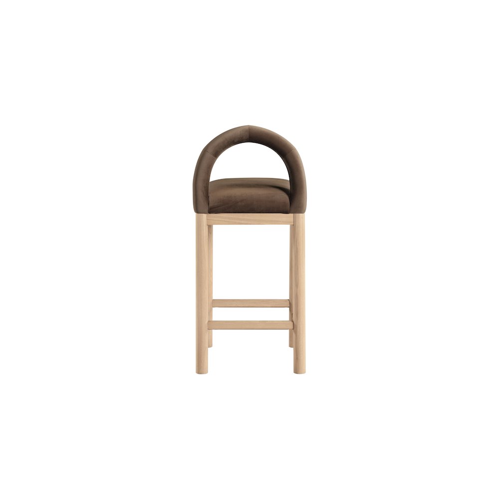 Conrad Brown Velvet Counter Stool. Picture 5