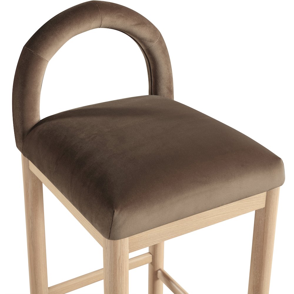 Conrad Brown Velvet Counter Stool. Picture 6