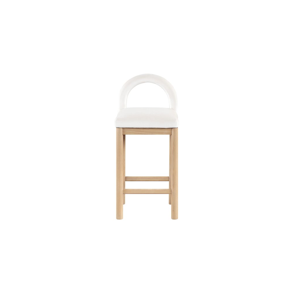 Conrad Cream Velvet Counter Stool. Picture 3