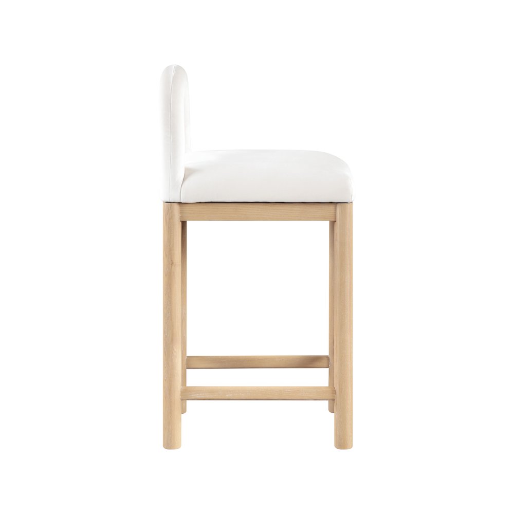 Conrad Cream Velvet Counter Stool. Picture 4