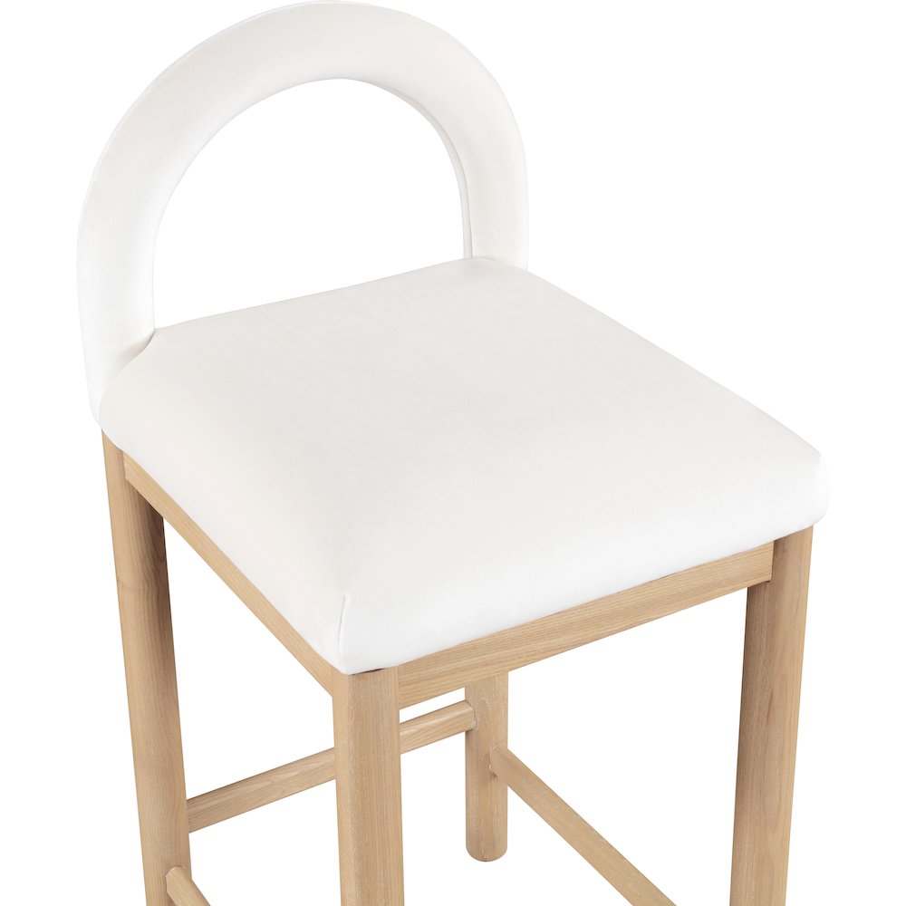 Conrad Cream Velvet Counter Stool. Picture 6
