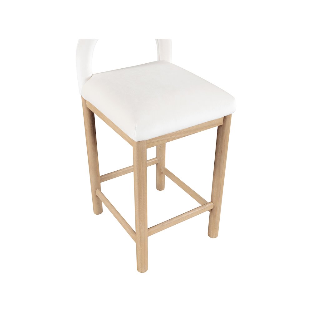 Conrad Cream Velvet Counter Stool. Picture 7