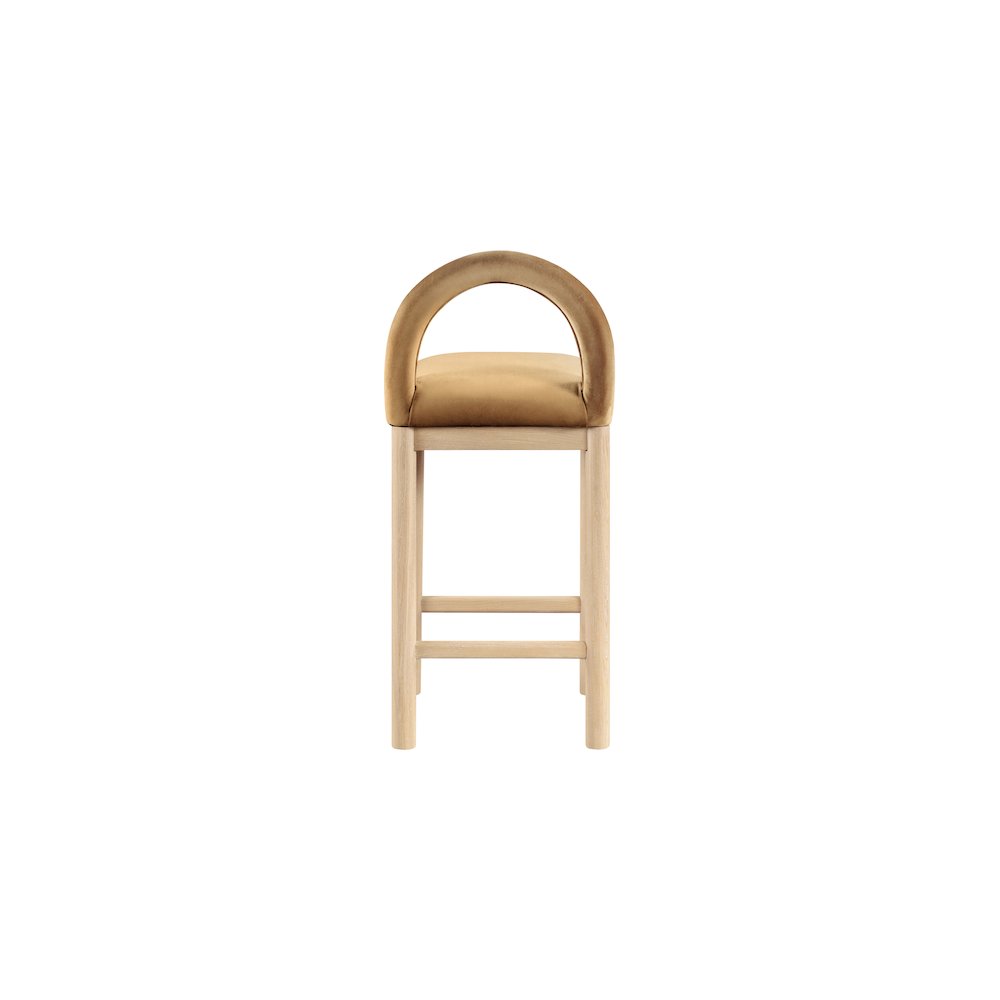 Conrad Saddle Velvet Counter Stool. Picture 5
