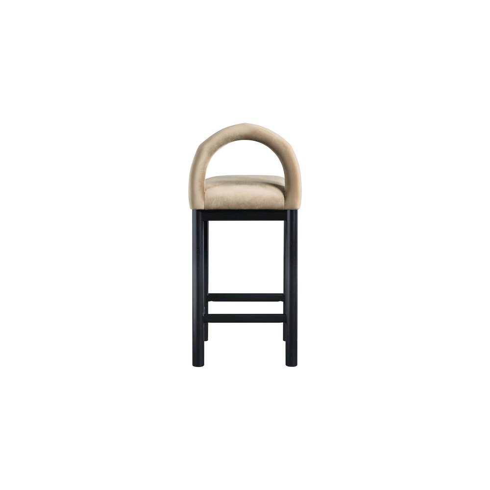 Conrad Beige Velvet Counter Stool. Picture 5