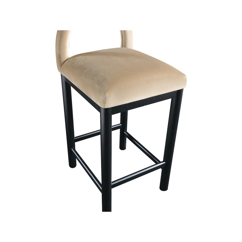 Conrad Beige Velvet Counter Stool. Picture 7