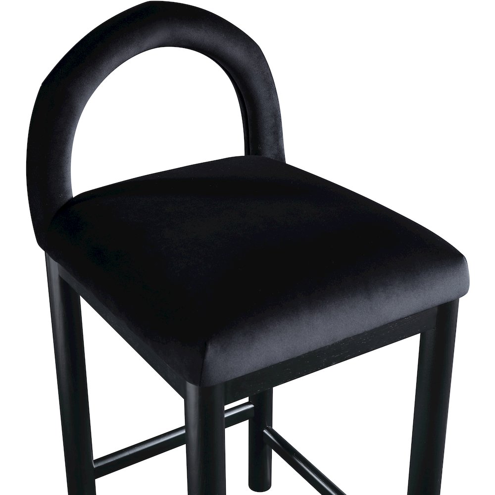 Conrad Black Velvet Counter Stool. Picture 6