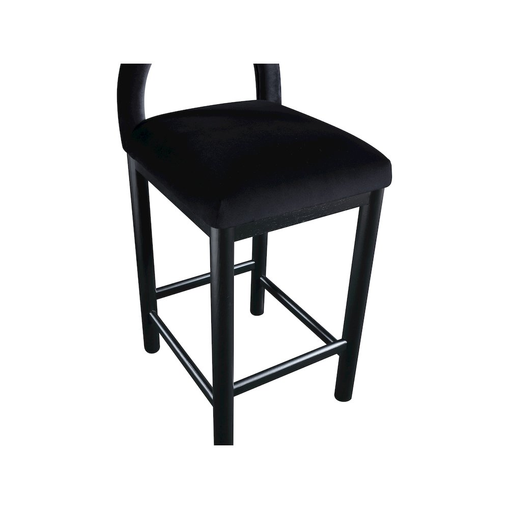 Conrad Black Velvet Counter Stool. Picture 7