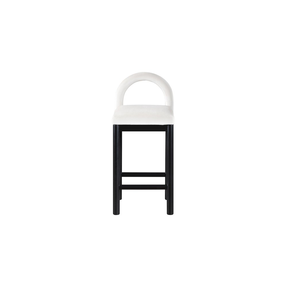 Conrad Cream Velvet Counter Stool. Picture 3
