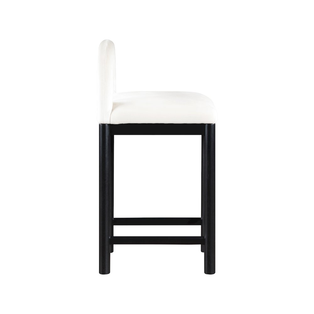 Conrad Cream Velvet Counter Stool. Picture 4