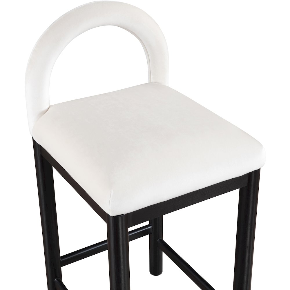 Conrad Cream Velvet Counter Stool. Picture 6