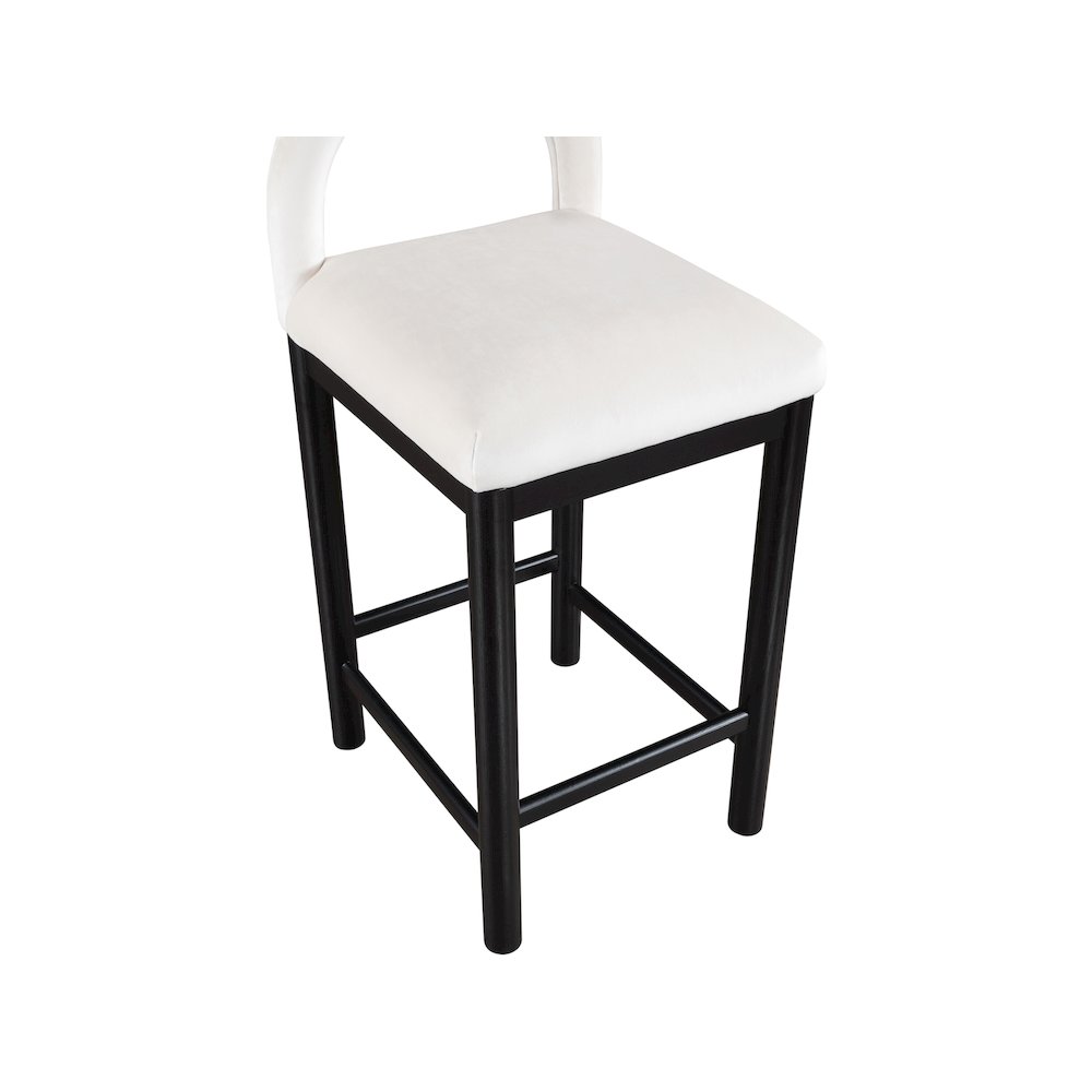 Conrad Cream Velvet Counter Stool. Picture 7