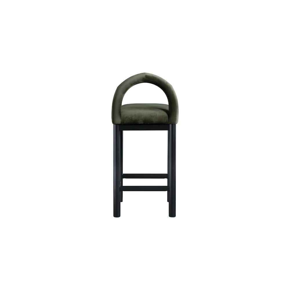 Conrad Green Velvet Counter Stool. Picture 5