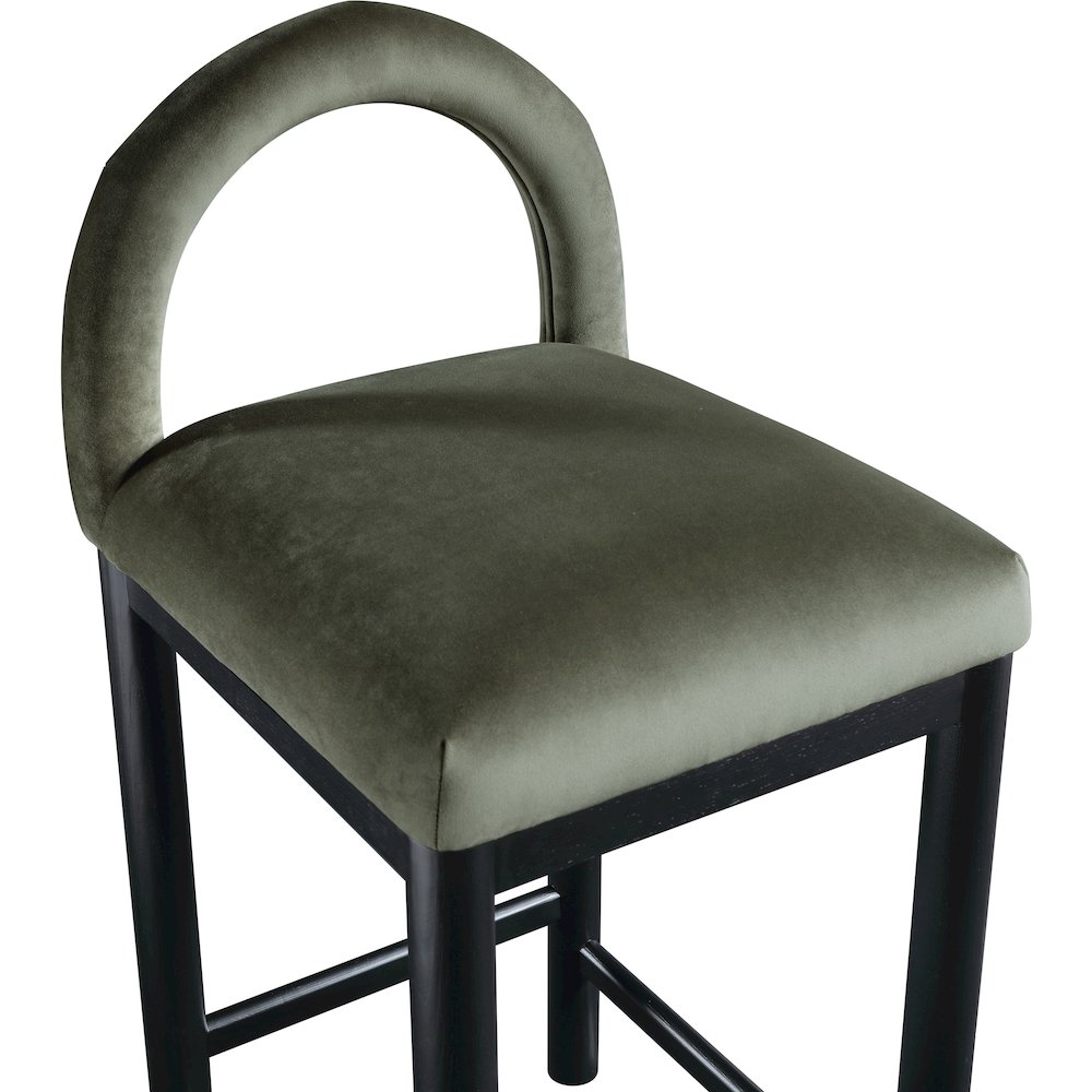 Conrad Green Velvet Counter Stool. Picture 6