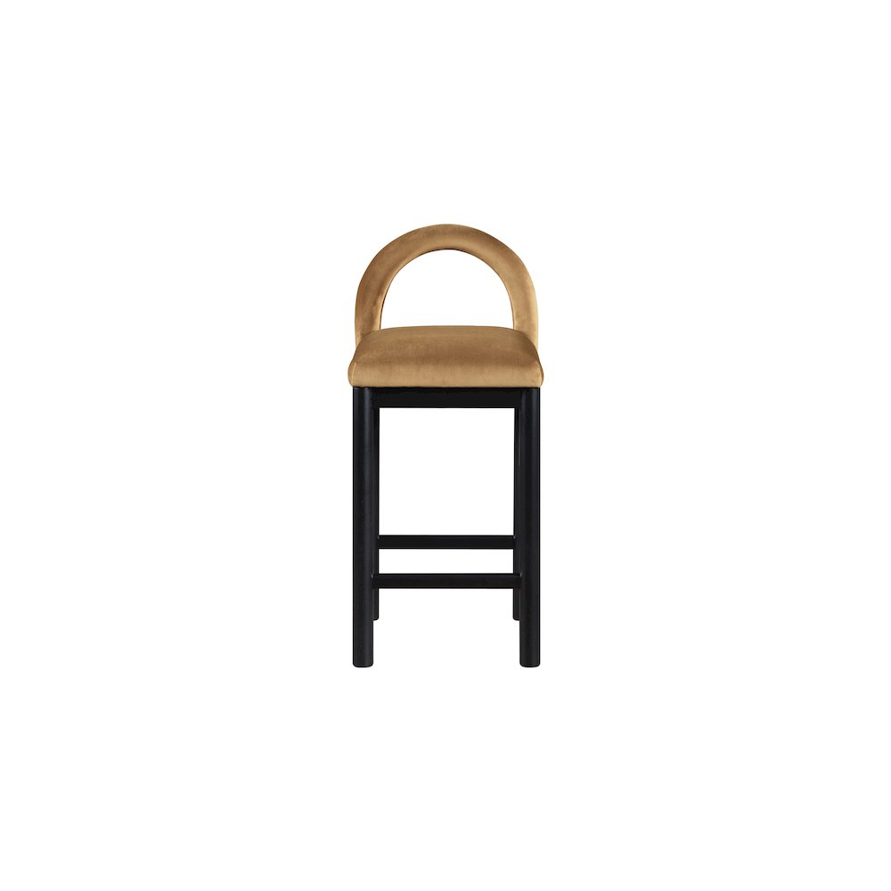 Conrad Saddle Velvet Counter Stool. Picture 3