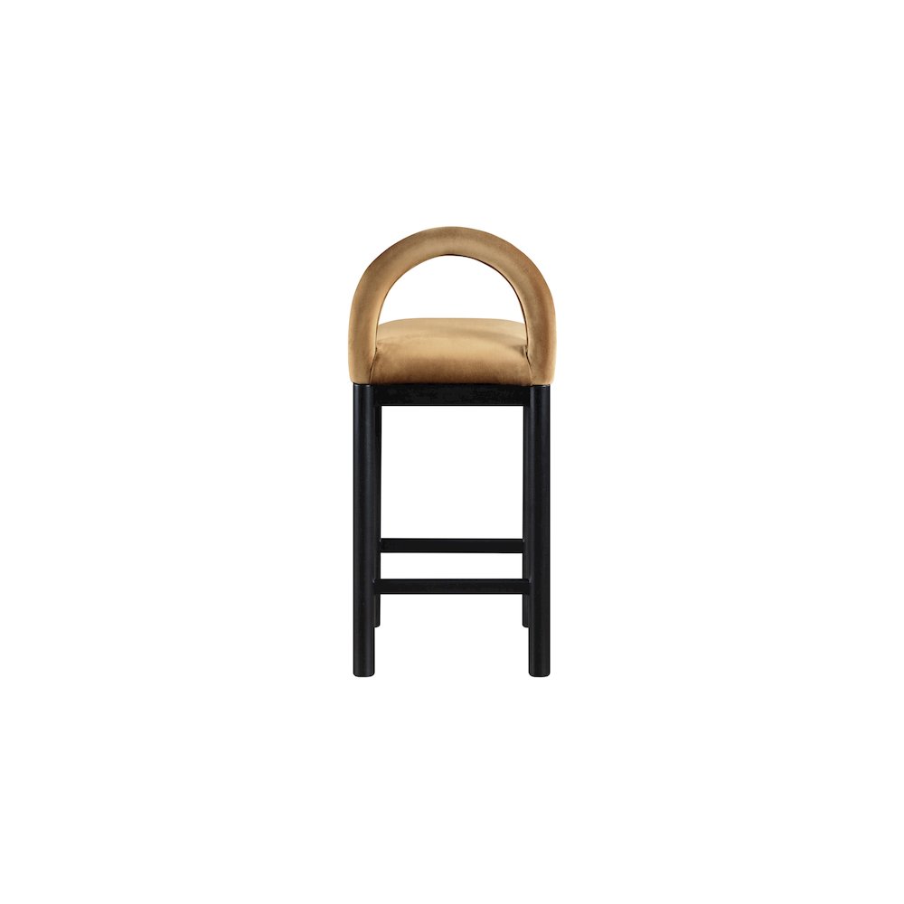 Conrad Saddle Velvet Counter Stool. Picture 5