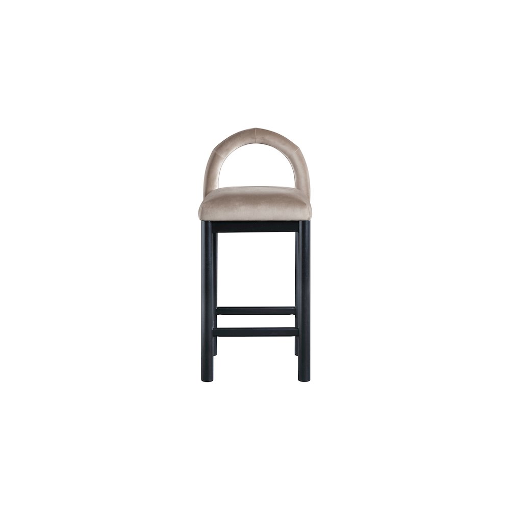 Conrad Taupe Velvet Counter Stool. Picture 3