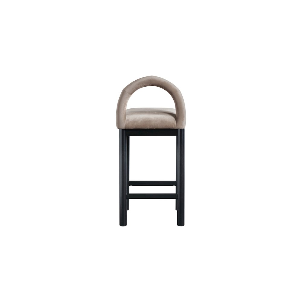 Conrad Taupe Velvet Counter Stool. Picture 5