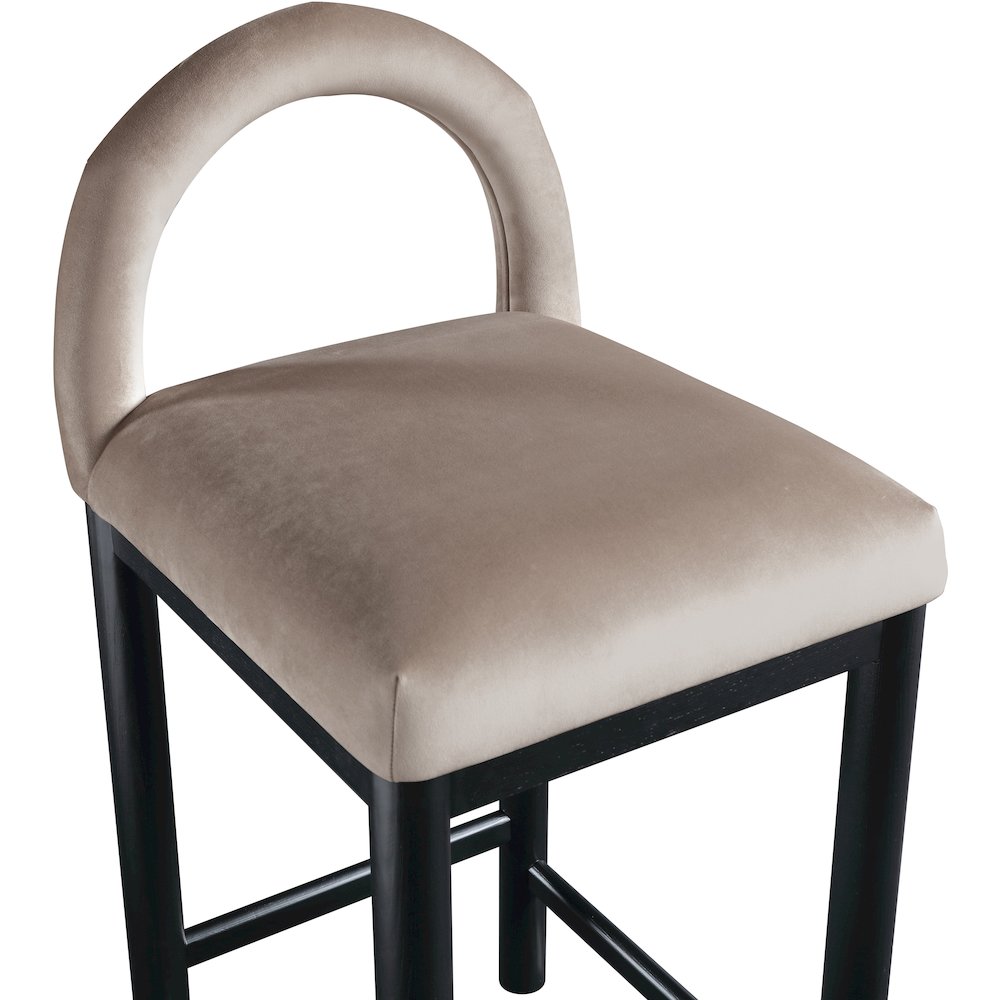 Conrad Taupe Velvet Counter Stool. Picture 6