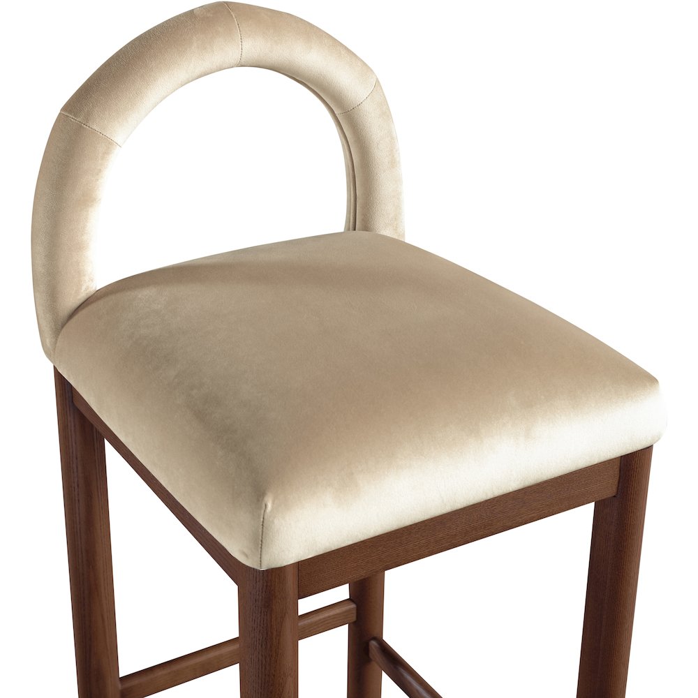 Conrad Beige Velvet Counter Stool. Picture 6