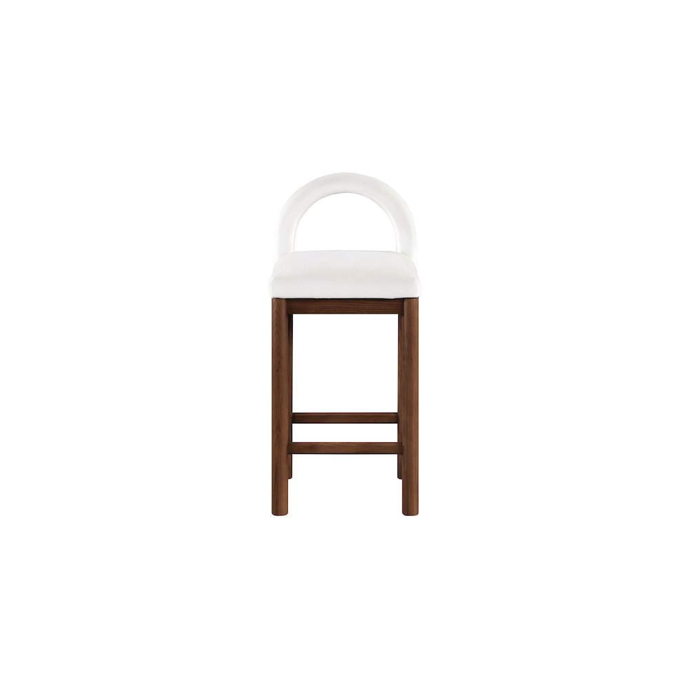 Conrad Cream Velvet Counter Stool. Picture 3