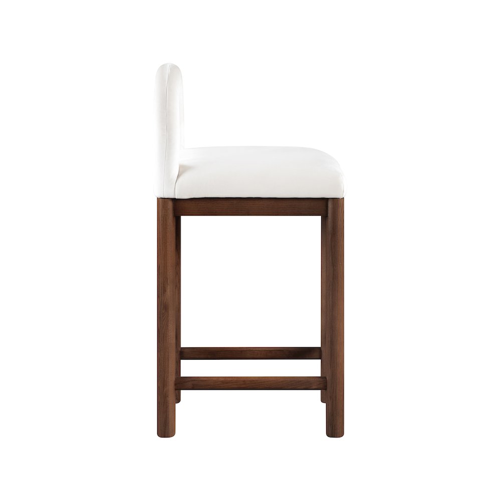 Conrad Cream Velvet Counter Stool. Picture 4