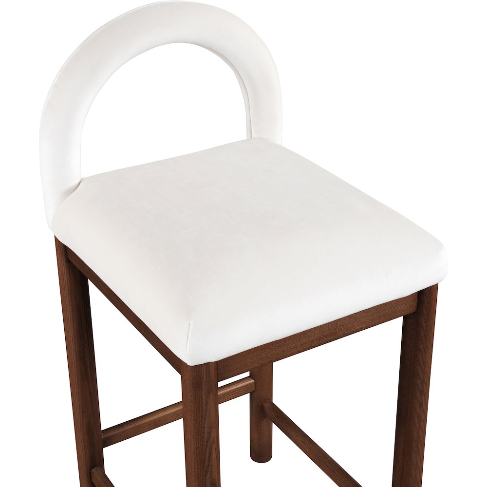 Conrad Cream Velvet Counter Stool. Picture 6